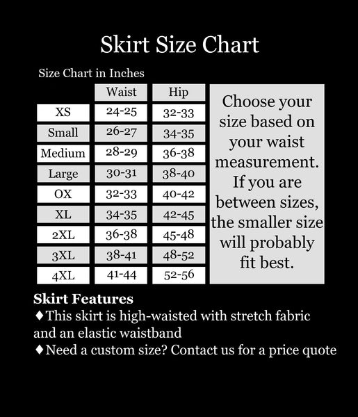 Black Stretch Satin Skater Skirt (Mini Length)