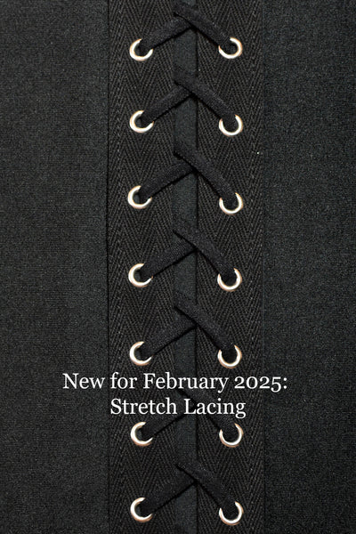 Black Nylon Spandex Back Lace-Up Leggings