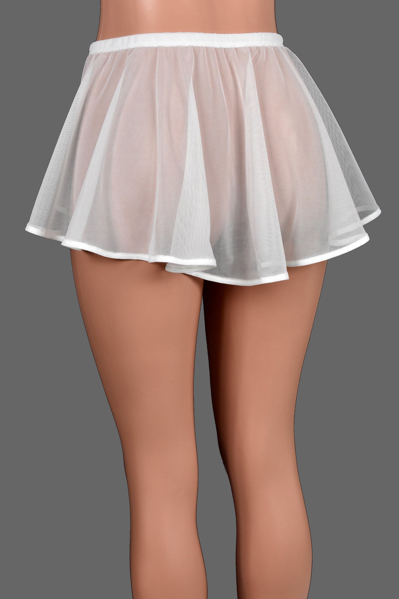 Whiteout Mesh Micro Skirt