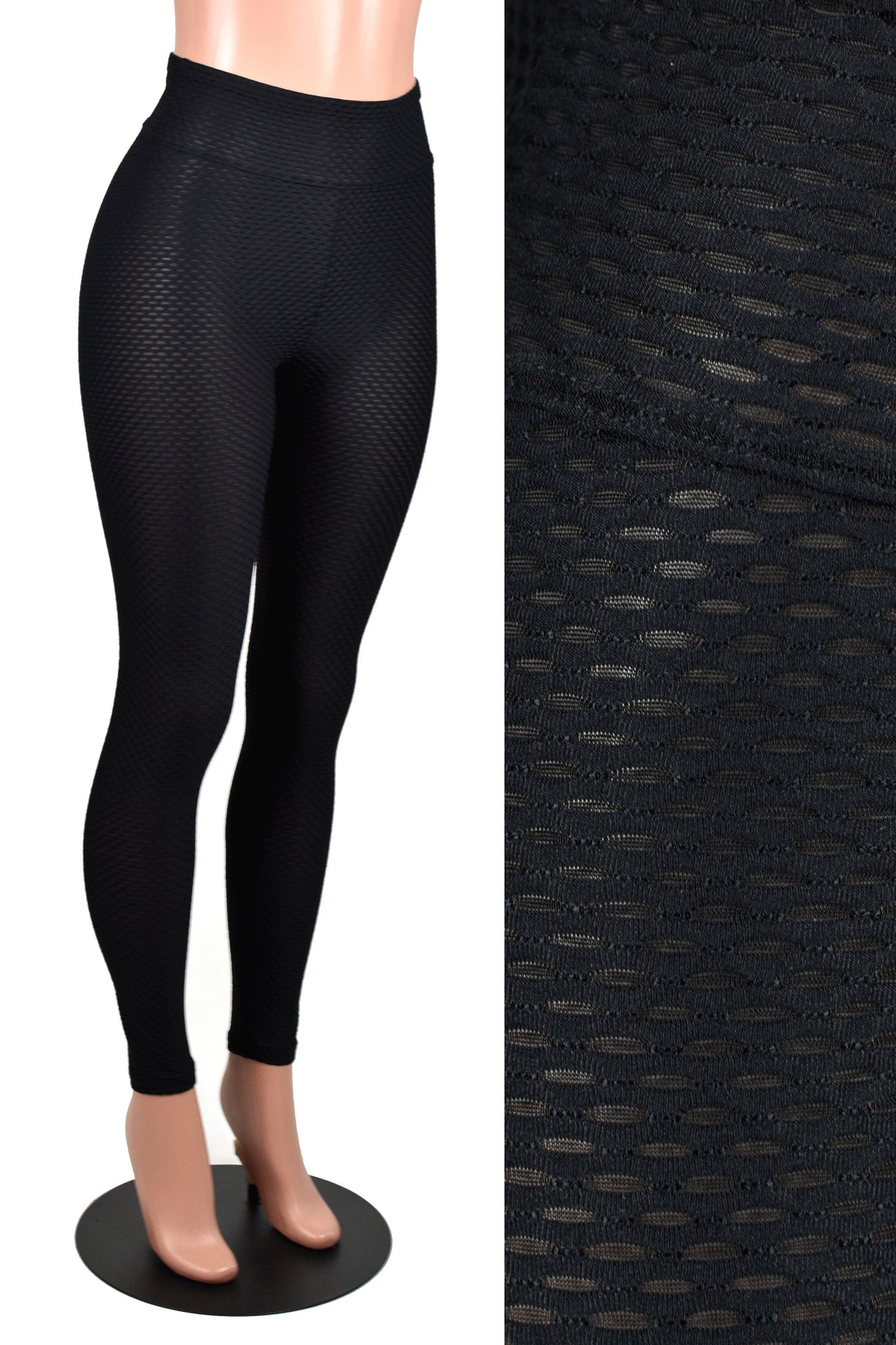 Sheer Black Mesh Net Leggings