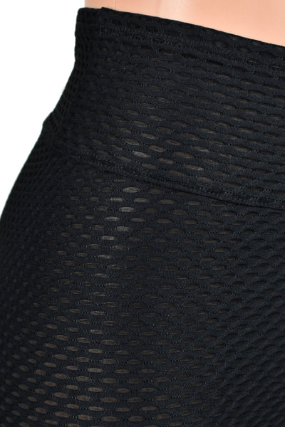 Sheer Black Mesh Net Leggings