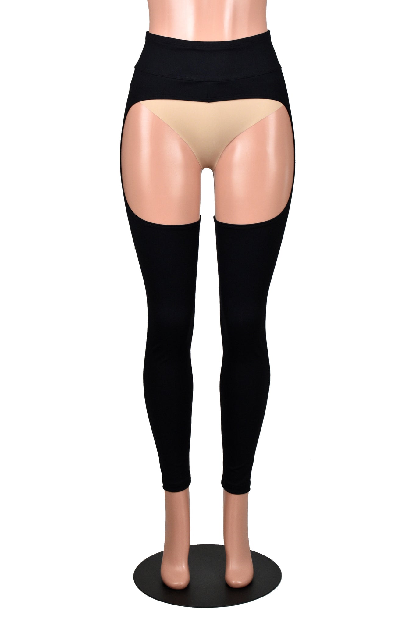 Black Nylon Spandex Chaps (stretch leggings)