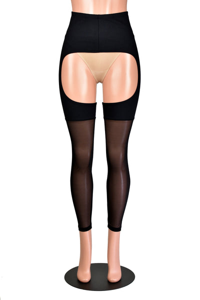 Black Mesh Leg Chaps (stretch leggings)