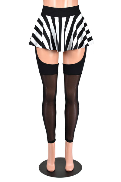 Black Mesh Leg Chaps (stretch leggings)