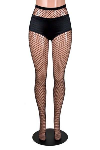 Black Spandex Industrial Fishnet Tights (made by Leg Avenue)