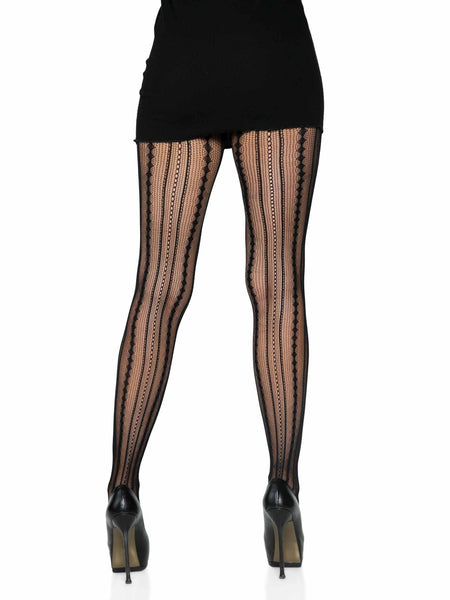 Black Pinstripe Pattern Tights (made by Leg Avenue)