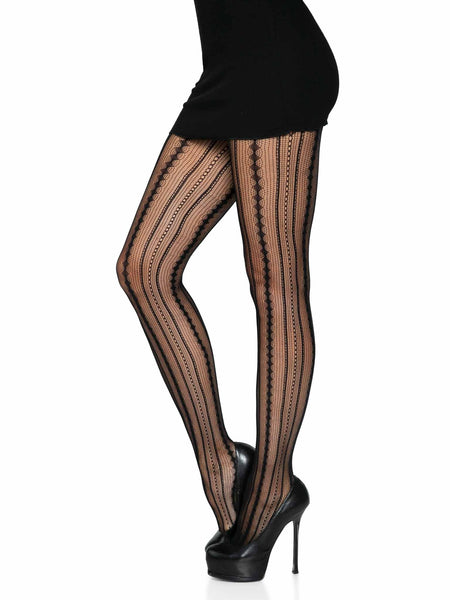 Black Pinstripe Pattern Tights (made by Leg Avenue)