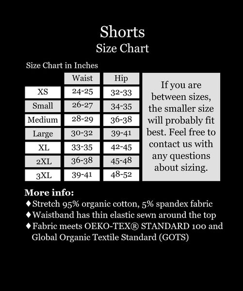 Organic Cotton Black High-Waisted Booty Shorts