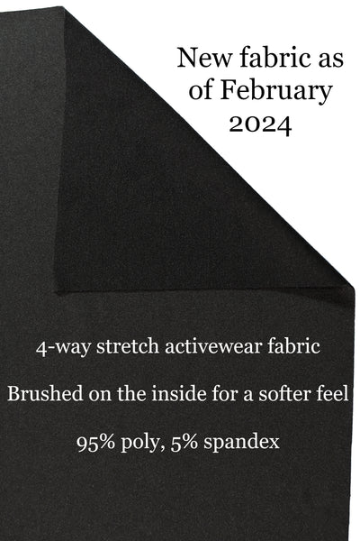 Black Poly/Spandex Handkerchief Hem Skirt