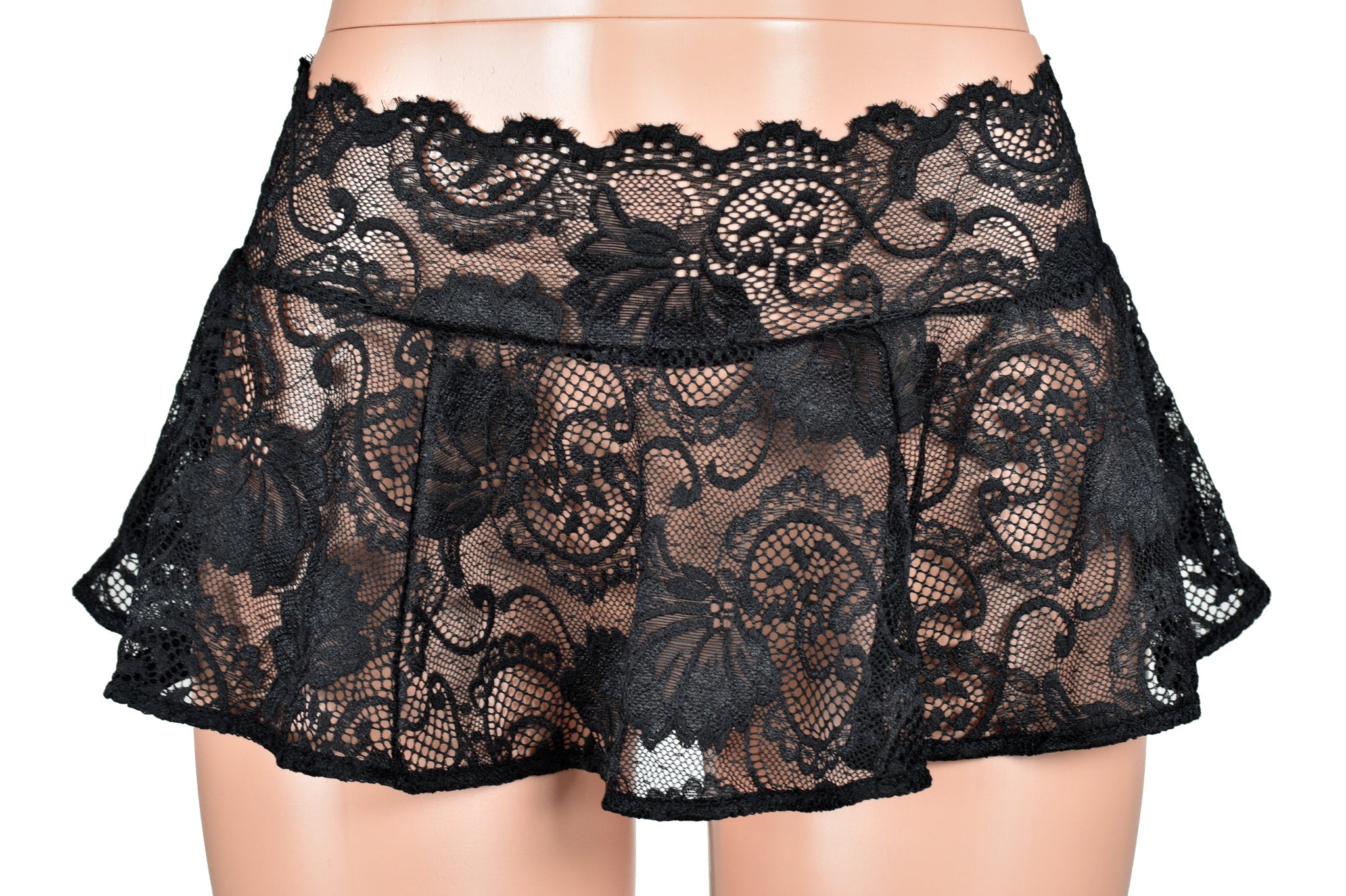 Sheer Black Lace Micro Mini Skirt plus size goth gothic lingerie ...