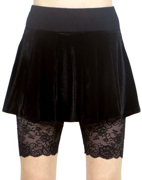 Black Stretch Lace Shorts (8.5" inseam)