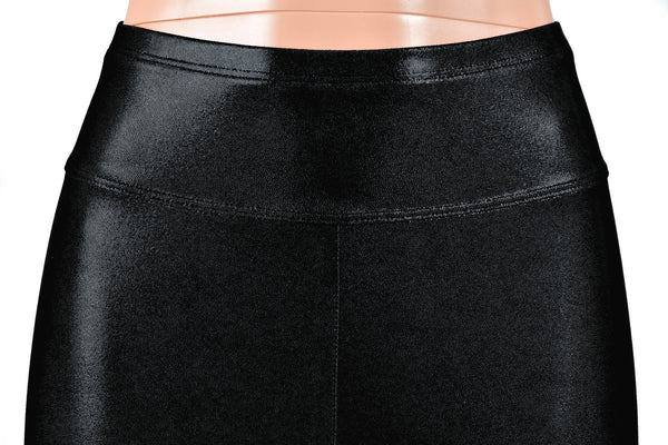 Shiny Black Metallic Mystique Leggings