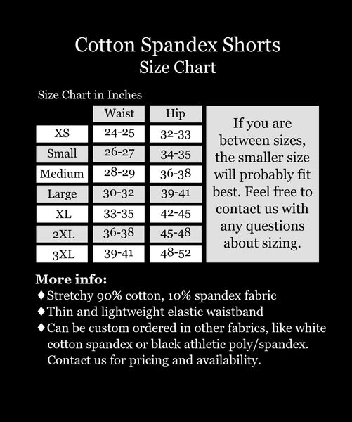High-Waisted Black Cotton Spandex Bike Shorts
